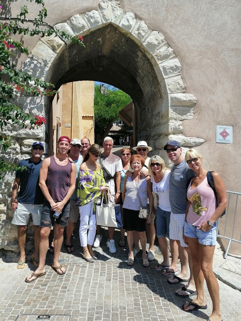 Chateauneuf du Pape group in the village